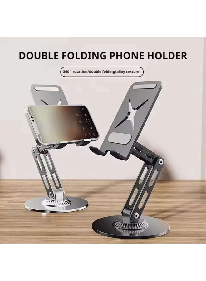 Phone Stand Aluminum Mobile Stand Adjustable Mobile Holder Foldable Phone holder, Desktop iPhone Stand Compatible With All Mobile Phone - Image 5